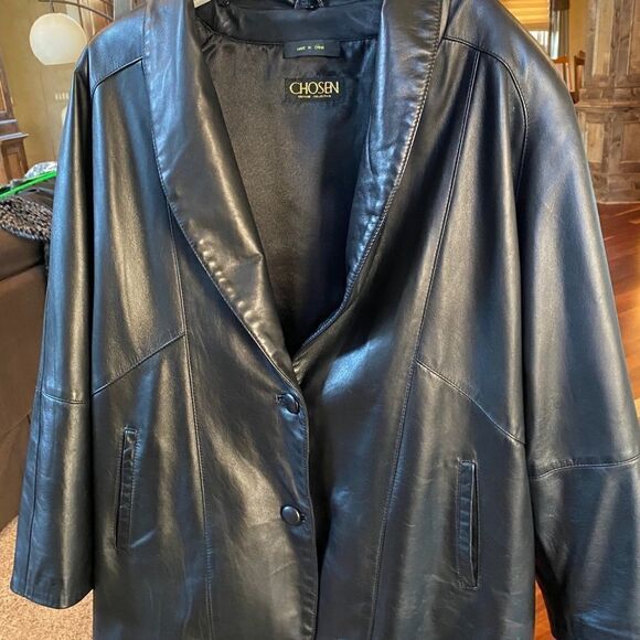 💼Lamb Nappa Leather and Fox Fur Jacket. Relaxed Fit, Stylish, Classic - Picture 5 of 16